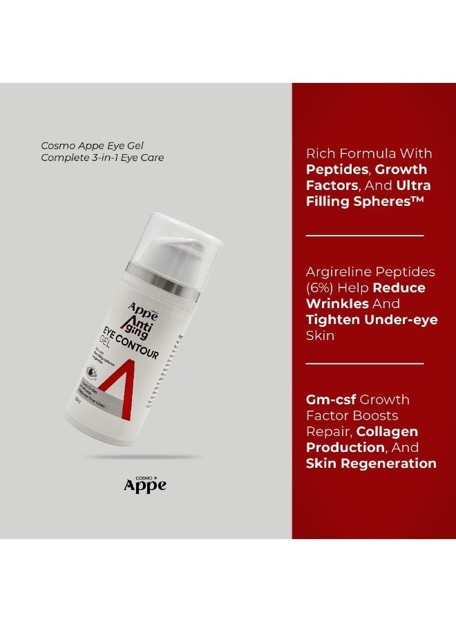 Cosmo APPE APPE Renewal Eye Cream Gel For Dark Circles, Puffiness & Fine Lines - 30ml - Image 4